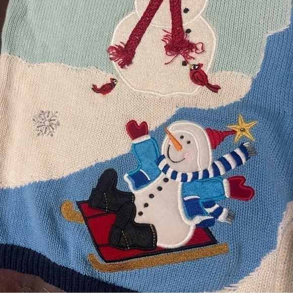 The Quacker Fatory Christmas Winter Cardigan Buttons Snowmen 3XL - Picture 7 of 10